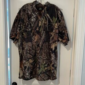 RedHead Mossy Oak Camo Short Sleeve Button Down Shirt 2XL